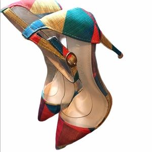 New color block strapy pumps